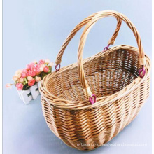 (BC-ST1102) High Quality Handmade Willow Shopping Basket